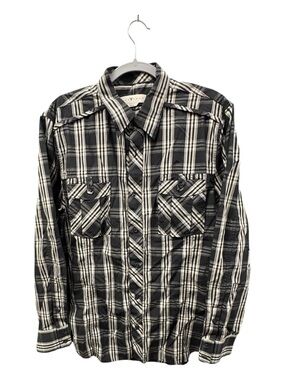 Five Four Black & White Plaid Button-Down Shirt
